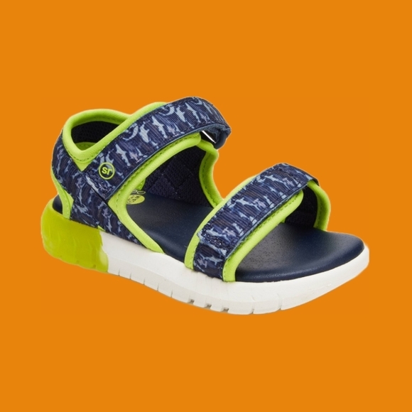 Surprize by Stride Rite Light-Up Lumos Sandals Navy 6 - Picture 1 of 4